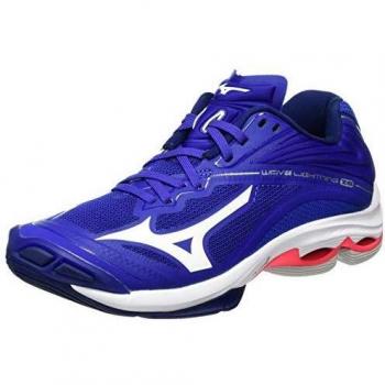 Mizuno Wave Lightning Z6 Volleybalschoenen Unisex Reflexblauw/Wit/Diva Roze 44 EU