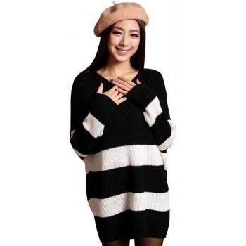 Pregnant Women's Striped Autumn Sweater