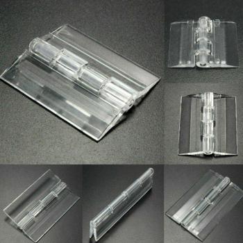 10Pcs Clear Acrylic Hinges for Furniture