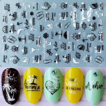 Feuilles de Nuit 3D pour Ongles