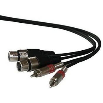 Ibiza Cable de Liaison XLR-RCA 1,5 m