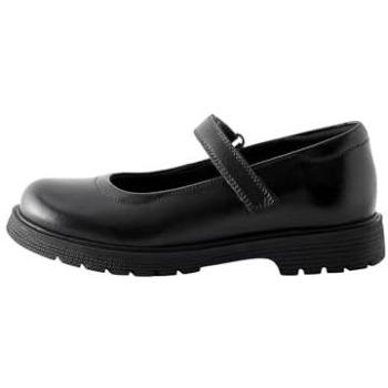 Black Leather Chunky Mary Jane Standard Fit School Shoes