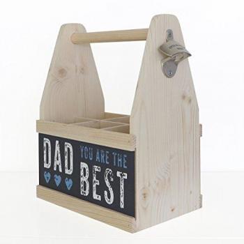 DAD YOU ARE THE BEST – Contento Bierkörbchen, 6-Flaschen, europäisches Holz