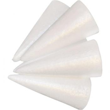 MagiDeal StyroCone 5 pièces – Décor Brut Blanc