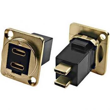 Conector USB de Paso 2 Puertos Hembra a Macho RS PRO