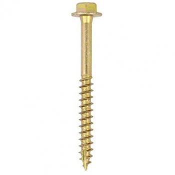 Timco 12.0 x 130mm Yellow Hex Flange Coach Screws