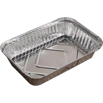 Paquete de Bandejas Desechables de Aluminio Rectangulares 10 Unidades