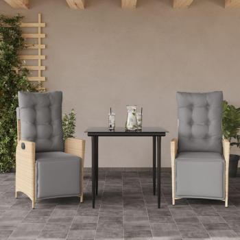 Ensemble de salle à manger d'extérieur 3 pièces beige