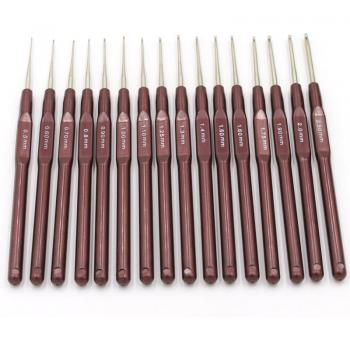 16 Size Crochet Hooks and Knitting Needles Set (0.5mm-2.5mm)