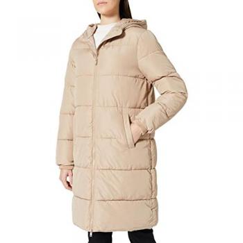 Pieces Regular Fit Steppmantel mit angenähter Kapuze Modell 'BEE NEW', Größe M