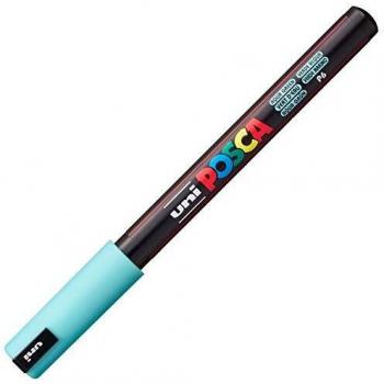 UNIBALL MARCADOR POSCA PC-1MR NO PERMANENTE PUNTA EXTRAFINA 0.7MM VERDE MARINO
