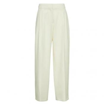 S.Oliver BLACK LABEL Regular Fit Bundfaltenhose – Off-White, Größe 40/32 (Weiblich)