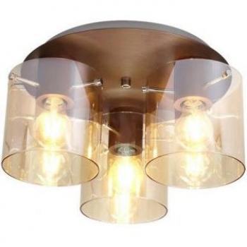 Luminaria Moka 3Bombilla 21cm Cromo