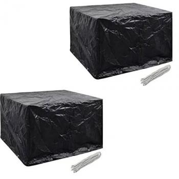 VidaXL 2er Set Gartenmöbel Abdeckung Schutzhülle 4 Personen Poly Rattan
