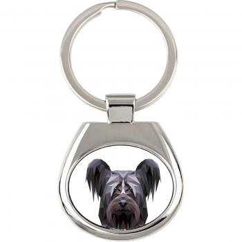 Portachiavi Skye Terrier con foto e iscrizione Art-Dog
