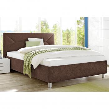 Maintal Polsterbett Braun Microvelours