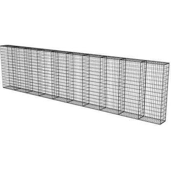 Gabionenwand aus verzinktem Stahl mit Abdeckung 600×30×150 cm