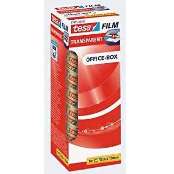 Tesa Tesafilm Adhesive Film Transparent Pack of 8 Tape 33m x 19mm