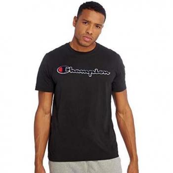 T-shirt Champion Noir Logo Écusson