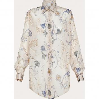 Camisa de Manga Corta Estampada