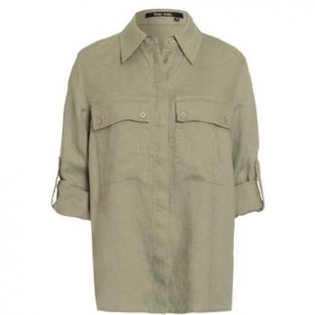 MARC AUREL Hemdbluse in Khaki-Ton