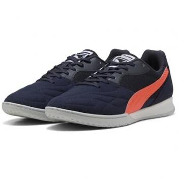 Navy Glowing Red Puma King Top It Football Shoe (UK 6.5, Unisex)
