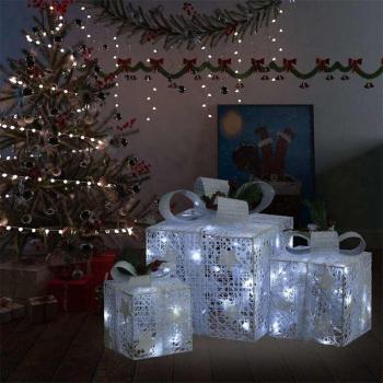 Estuche regalo navideño blanco 3 piezas
