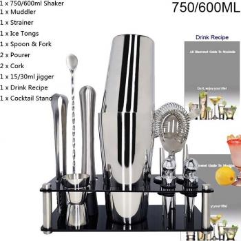 Cocktail Shaker Set with Wine Rack