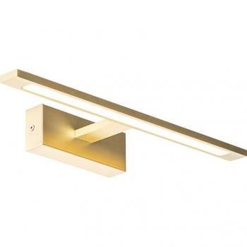 Lampada da parete Jerre in ottone con LED IP44, dimensioni 41,5 cm