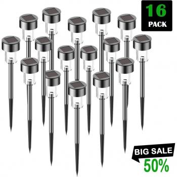 F5 16pcs Outdoor Solar Pathway Lights