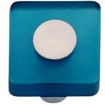 Pomo cuadrado de metacrilato azul 621AZ