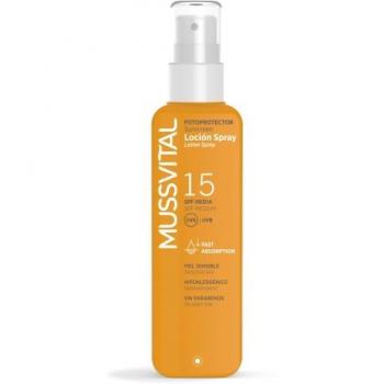 Mussvital Spray de Leche con Proteccion Solar SPF 15