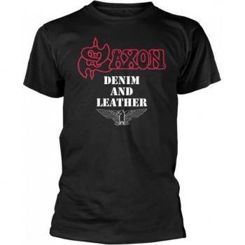 Saxon Unisex T-Shirt Denim-Leder