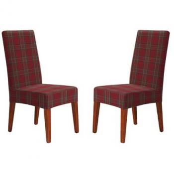 Coprisedia Antimacchia Scozzese Rosso Tartan Perth con Schienale