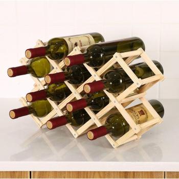 Rangement à vin en bois rétro