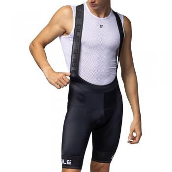 Alé Pantaloni Bici Corti Corsa 2.0 – Versione Maschile – Nero con Logo Bianco – L