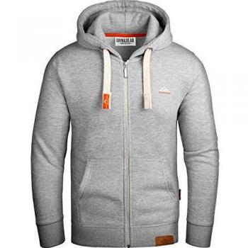 Felpa con cappuccio Grin&Bear L grigio melange