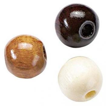 Perles en bois 8mm brun mélange 85 pièces