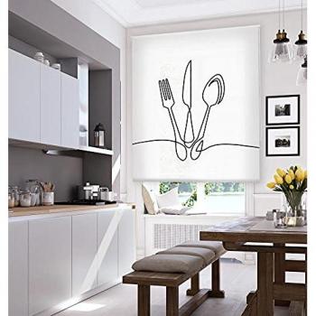 Estor Enrollable Traslúcido Estampado Digital para Cocina 175x180cm