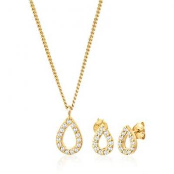 Orecchini scintillanti a goccia in argento sterling 925 con zirconia cubica