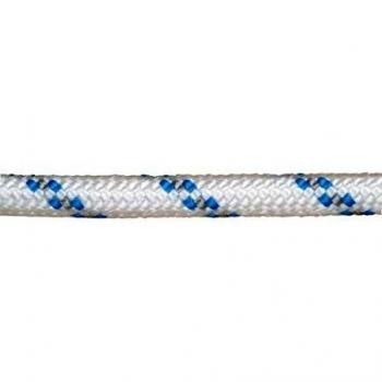 Corde en Polyester Tressé Blanc/Bleu 12 mm