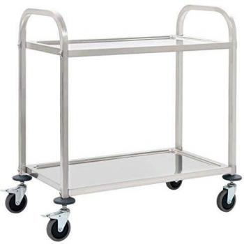 Sonata Kitchen Utility Cart 87x45x83.5 cm Stainless Steel