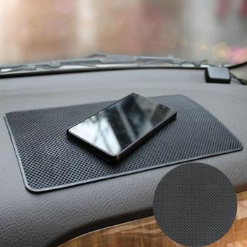 13x20cm Black PVC Sticky Pad Holder for GPS and Cell Phones