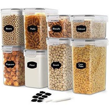 Boîtes de Nourriture JUCJET 8 pièces avec Étiquettes