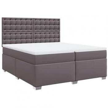 VidaXL Boxspringbett 200x200 cm Kunstleder grau