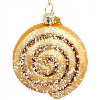 SIKORA Zimtschnecke Weihnachtskugel aus Glas