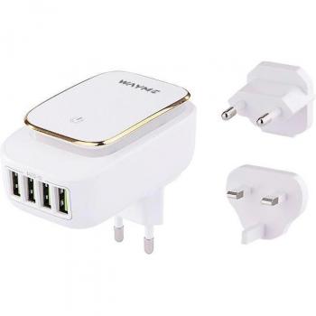 Wayme Power Wall 4 ports USB 4,4 A LED tactile – Adaptateurs EU/UK/US