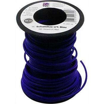 TRU COMPONENTS 10m Blue LiY 1 x 0.75 mm² Strand Cable