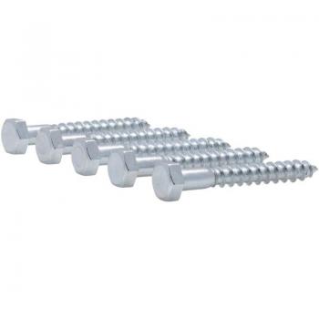 Viswood Tête Hexagonale Zinguée, tirefonds 8x60 mm – lot x4