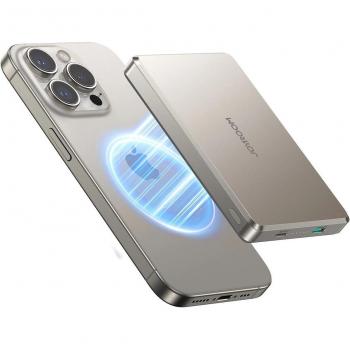 Powerbank Ultra-Fin 10000mAh Magnétique PD 20W Titane